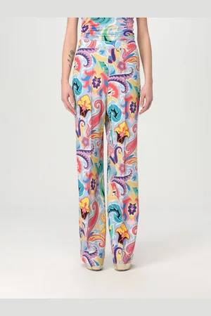 Etro Pantalone in seta con stampa Paisley