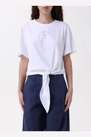 Emporio Armani T-shirt in cotone con nodo