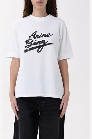 ANINE BING T-shirt Jaylin in cotone con logo