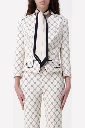 Elisabetta Franchi Blazer in crêpe stampato