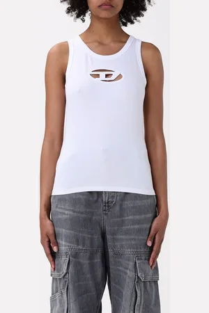 Diesel Canotta in cotone stretch con logo