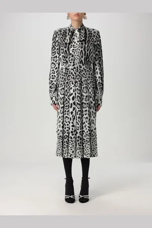 Dolce & Gabbana Abito chemisier in seta animalier