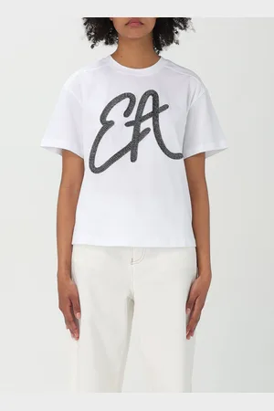 Emporio Armani T-shirt con maxi logo gioiello