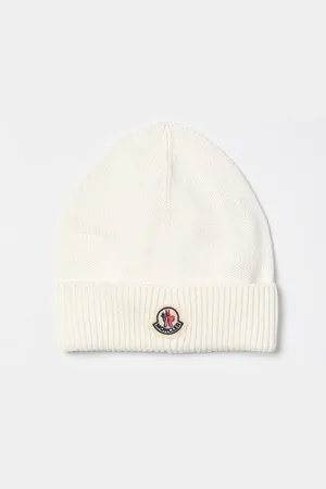 Moncler Cappello in cotone con patch logo