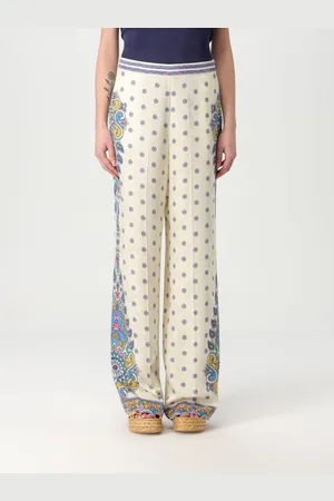 Etro Pantalone palazzo in viscosa e seta stampata