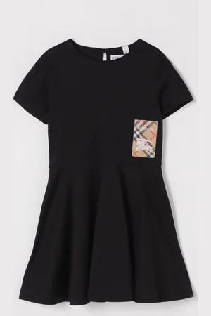 Burberry Abito in cotone con toppa check