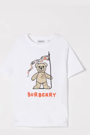 Burberry T-shirt in cotone con stampa Teddy