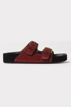 Isabel Marant Sandalo Lennyo in camoscio con micro borchie