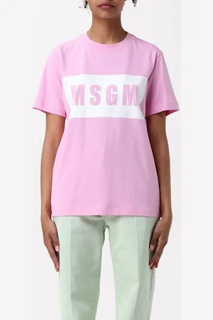 Msgm T-shirt in cotone con stampa logo