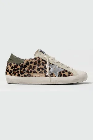 Golden Goose Sneakers Super-Star in cavallino animalier e pelle used