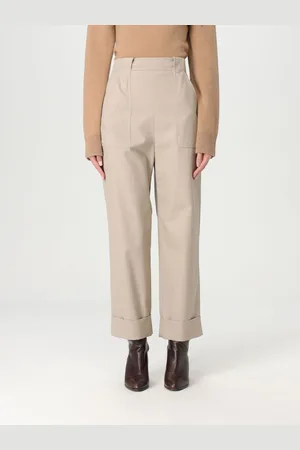 Max Mara Pantalone classico in gabardine di cotone