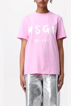 Msgm T-shirt in cotone con stampa logo