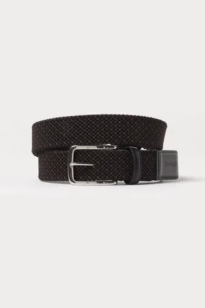 Hogan Cintura in maglia intrecciata e pelle