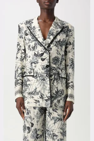 SIMONA CORSELLINI Blazer monopetto in misto viscosa stampato