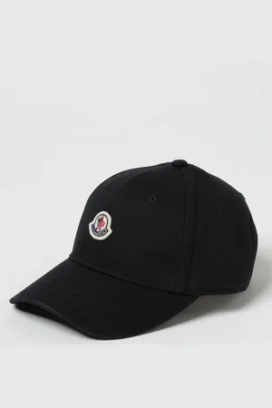 Moncler Cappello in cotone con patch logo