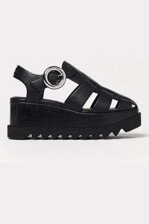 Stella McCartney Sandalo in pelle sintetica a grana