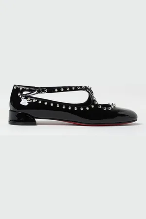 Christian Louboutin Ballerina in vernice con borchie