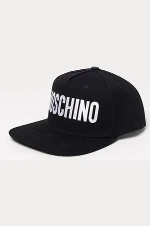 Moschino Cappello in cotone con logo ricamato