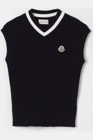 Moncler Gilet in maglia di cotone con logo