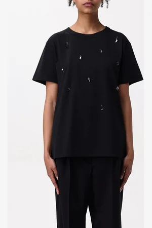 Fabiana Filippi T-shirt in cotone con cristalli all-over