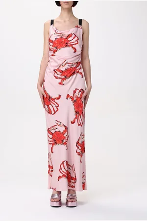 Msgm Abito in viscosa stampata