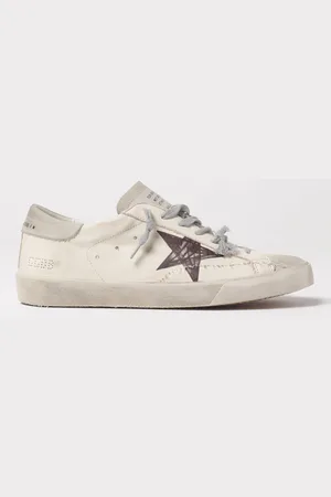 Golden Goose Sneakers Super-Star in nappa used con finiture sfrangiate
