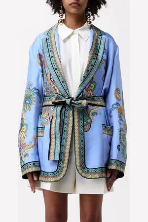 Etro Giacca in twill di seta stampata