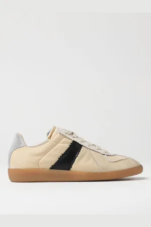 Maison Margiela Sneakers Replica in cotone usurato e pelle