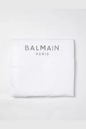 Balmain Copertina in cotone con logo