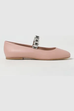 Casadei Ballerina in pelle con fettuccia gioiello