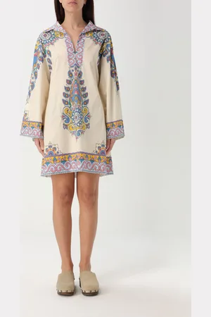 Etro Abito in cotone con stampa Paisley
