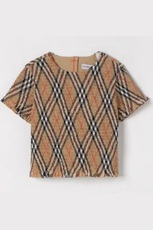 Burberry Top elasticizzato in cotone check