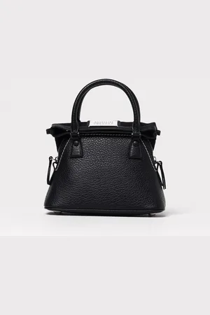 Maison Margiela Borsa 5AC in pelle a grana e canvas