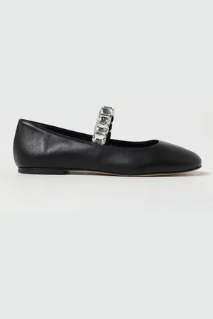Casadei Ballerina in pelle con fettuccia gioiello