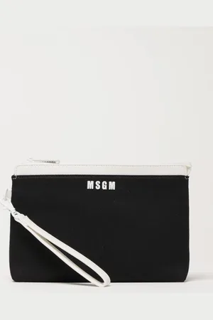 Msgm Pochette con logo in nylon