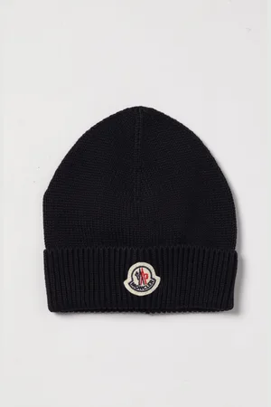 Moncler Cappello in cotone con patch logo