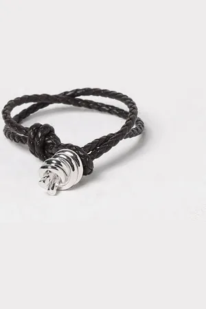 Bottega Veneta Bracciale Knot in pelle intrecciata