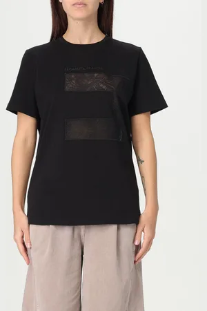 Elisabetta Franchi T-shirt in cotone con monogram