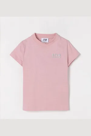 Golden Goose T-shirt in cotone con logo glitter