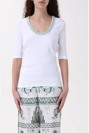 Fabiana Filippi T-shirt in cotone con inserti