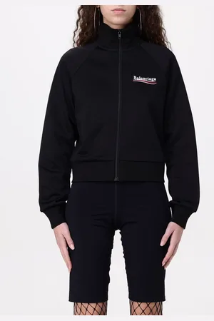 Balenciaga Felpa in misto cotone con logo ricamato