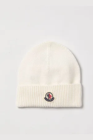 Moncler Cappello in cotone con patch logo