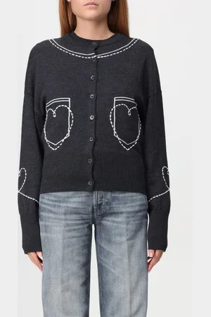 Moschino Cardigan con cuciture e cuori