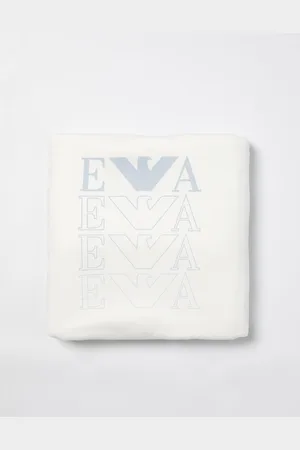 Emporio Armani Coperta imbottita in jersey di cotone con logo