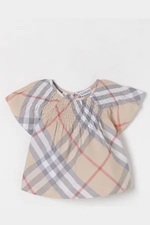 Burberry Blusa in cotone con stampa Vintage Check