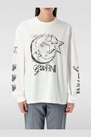 Ganni T-shirt in cotone con stampa grafica