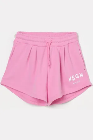 Msgm Pantaloncino sportivo in cotone con logo