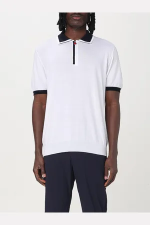 Kiton Polo in cotone con zip