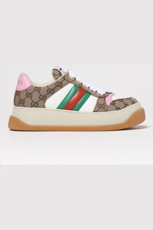 Gucci Sneakers Double Screener in tessuto GG Supreme e pelle