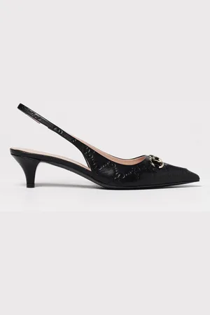 Gucci Slingback GG in pelle con monogram goffrato